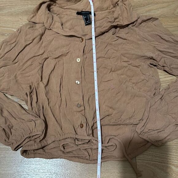 Forever 21 brown blouse size small - Picture 4 of 4